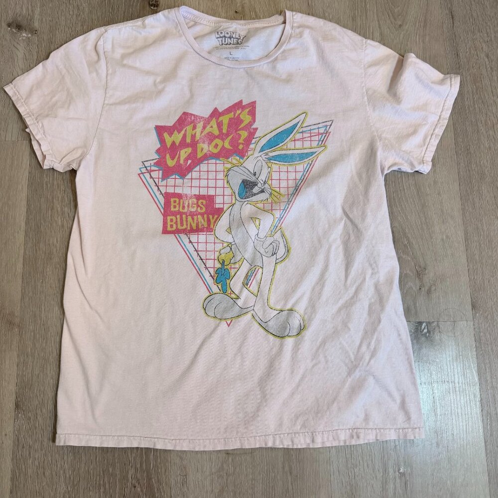 Vintage Looney Tunes Bugs Bunny "What's Up Doc?" Retro 90s Graphic T-Shirt